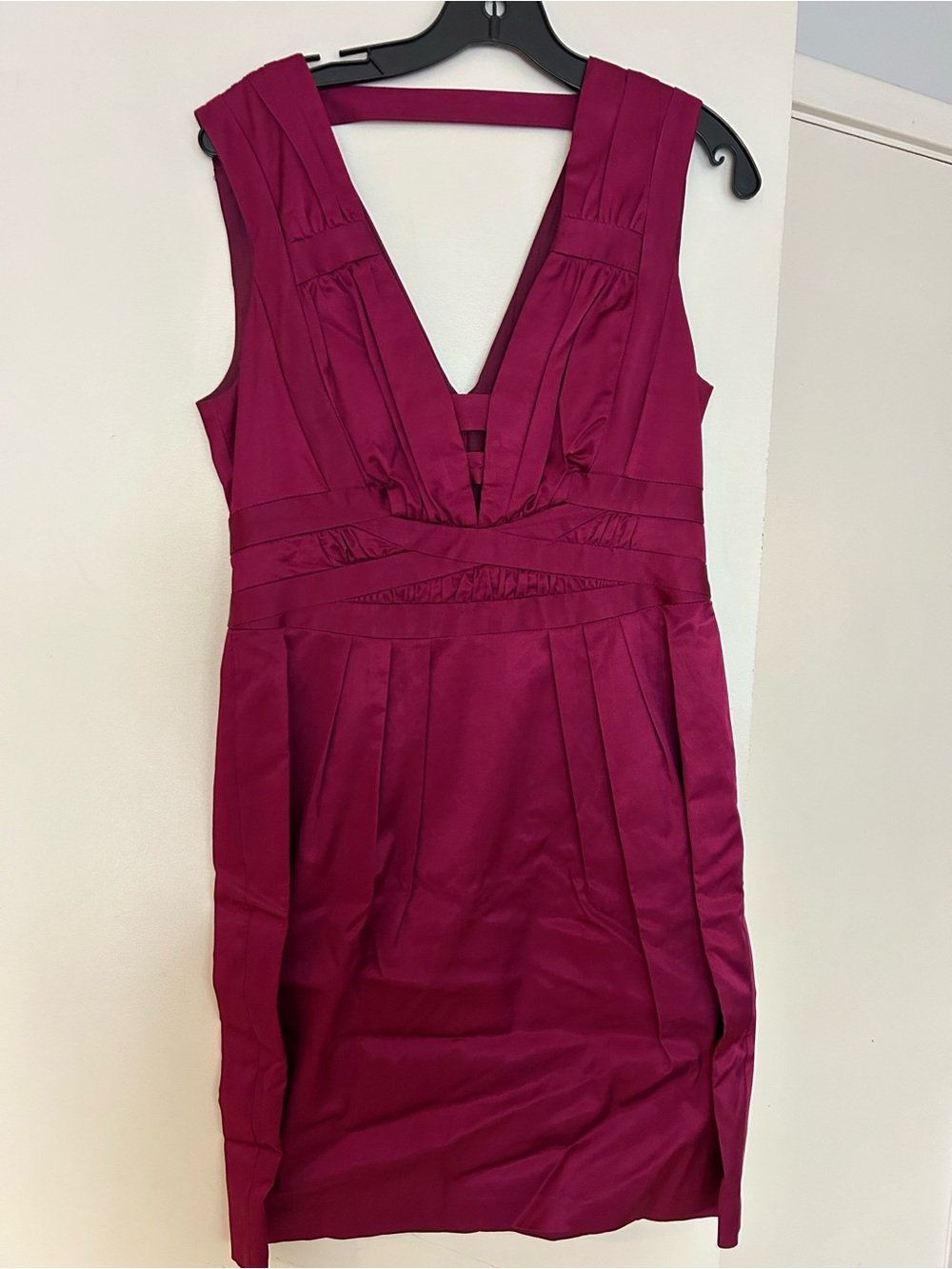 Nanette Lepore Fuchsia V-Neck Cocktail Dress - 10